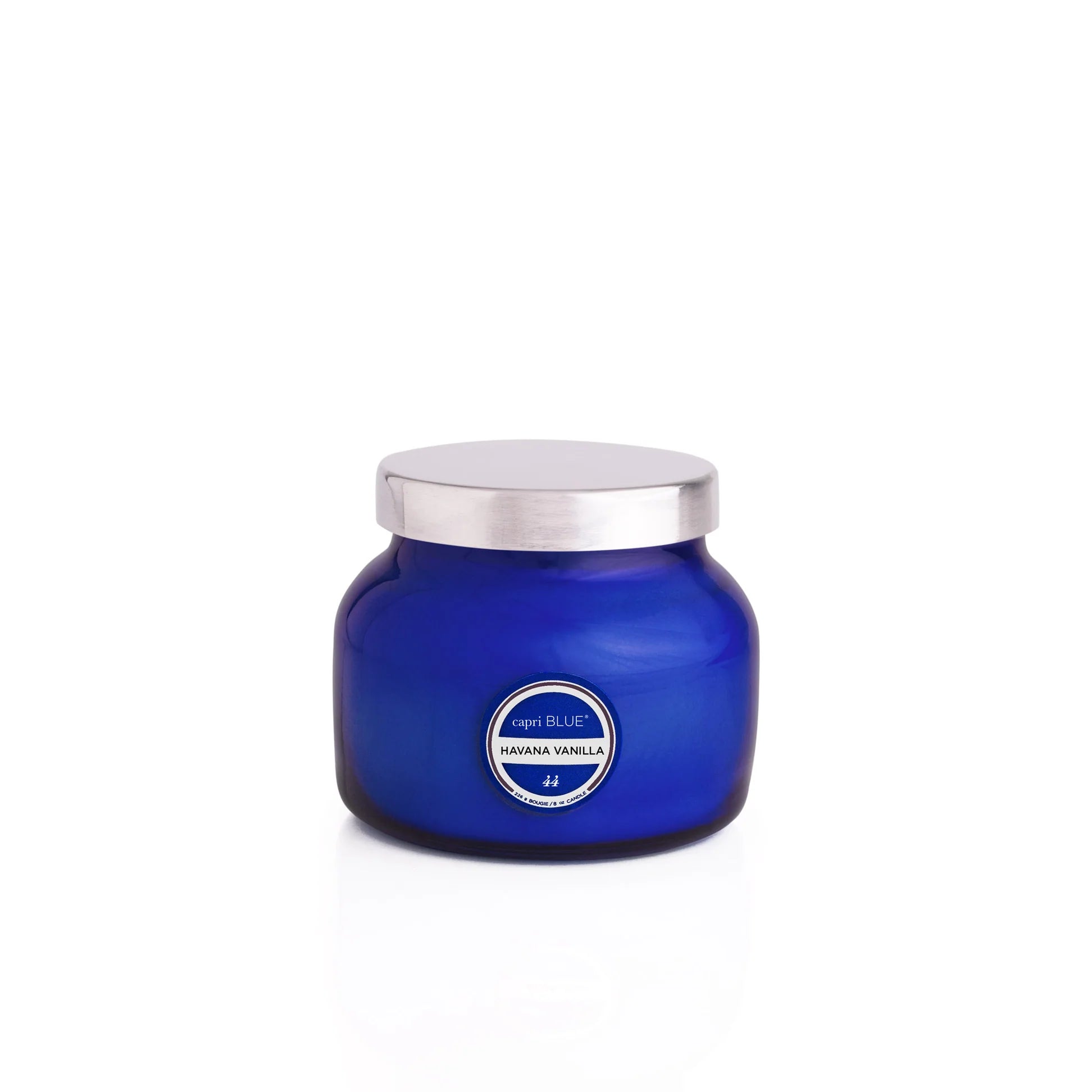 CAPRI BLUE: 8 oz Blue Petite Jar-Havana Vanilla