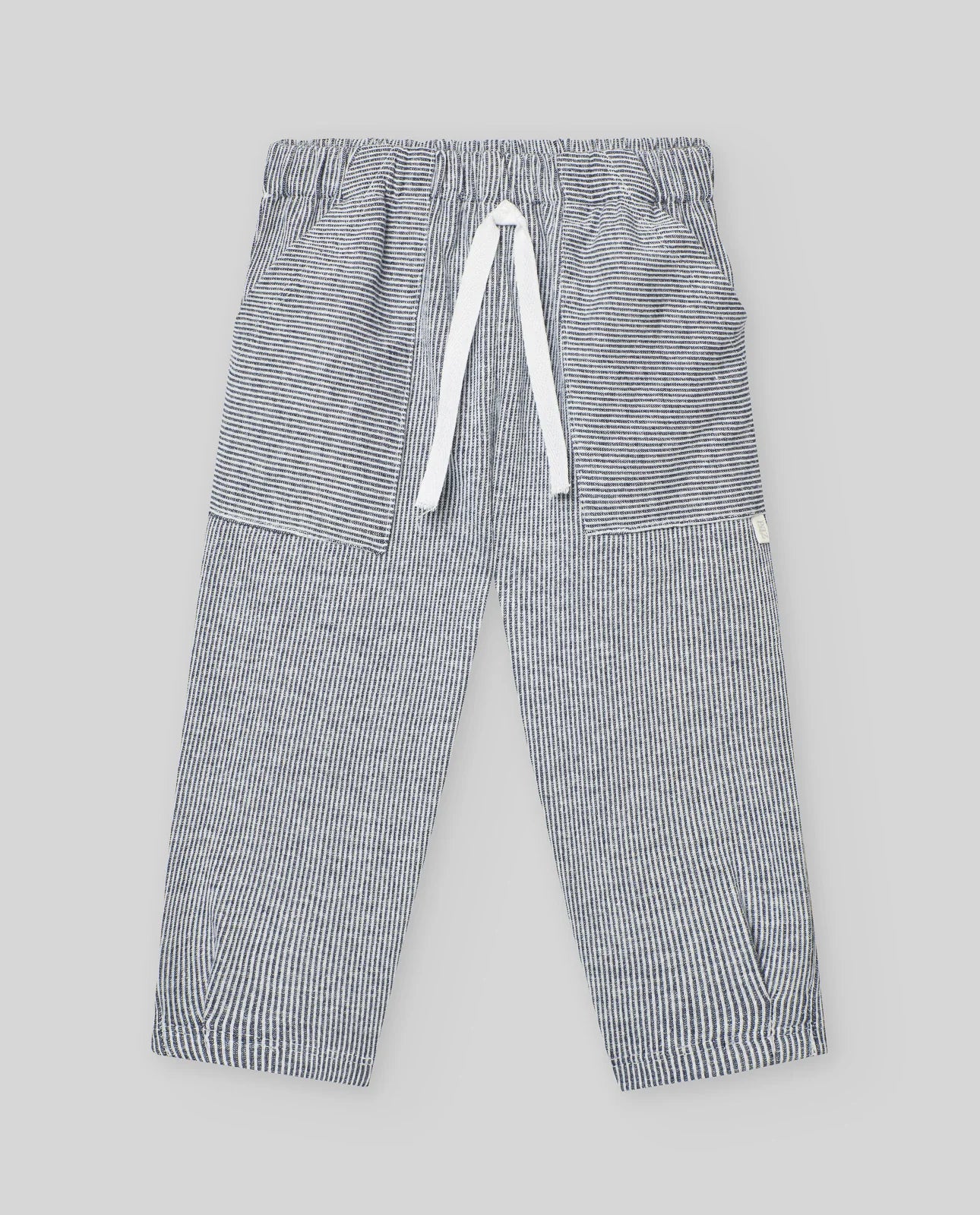 PAZ RODRIGUEZ: KNIT SHORT "PAZO" WHITE/NAVY BLUE