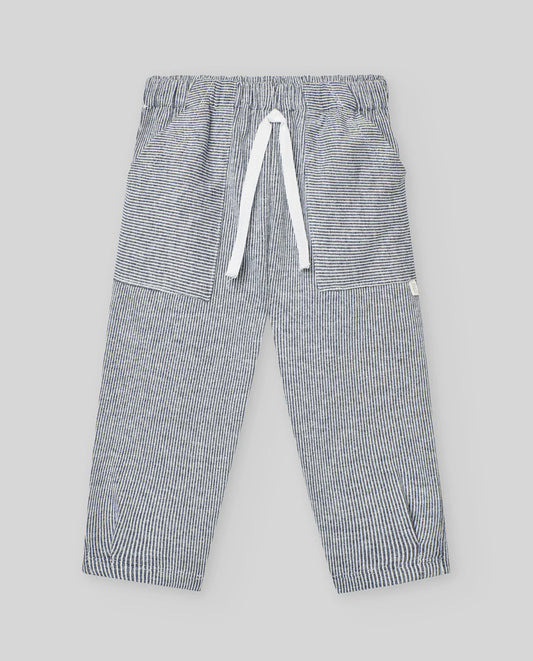 PAZ RODRIGUEZ: KNIT SHORT "PAZO" WHITE/NAVY BLUE