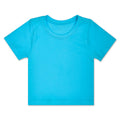 ISCREAM : TURQUOISE RIBBED SHORT SLEEVE SHIRT