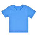 ISCREAM : BRIGHT BLUE RIBBED SHORT SLEEVE SHIRT