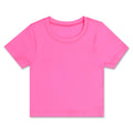 ISCREAM : PRETTY IN PINK RIBBED SHORT SLEEVE SHIRT