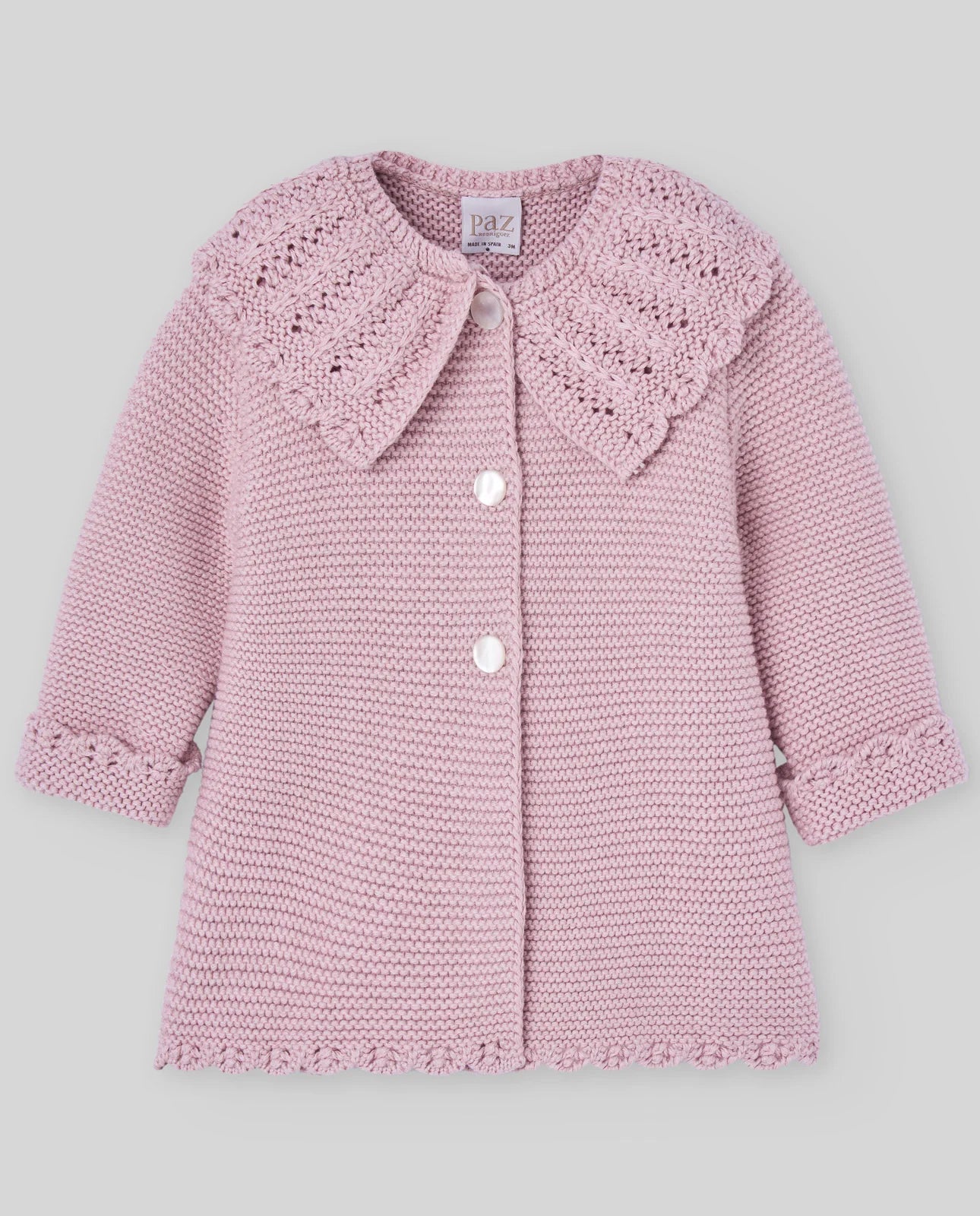 PAZ:INFANT GIRLS PINK KNIT COAT “ALEGRIA”