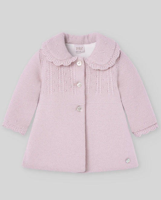 PAZ: NEWBORN KNIT COAT “ERIZOS”