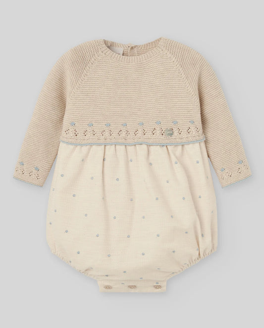 PAZ: KNIT NEWBORN ROMPER “ALEGRIA”