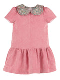 LULI & ME : CORD PETAL PRINT ROSE DRESS