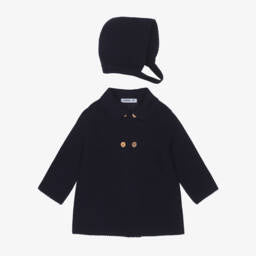 BABIDU: UNISEX 100% COTTON ACRYLIC KNITTED COAT + BONNET