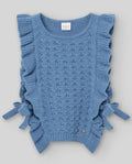 Paz Rodriguez : Knit infant girl waistcoat "cervatillo"