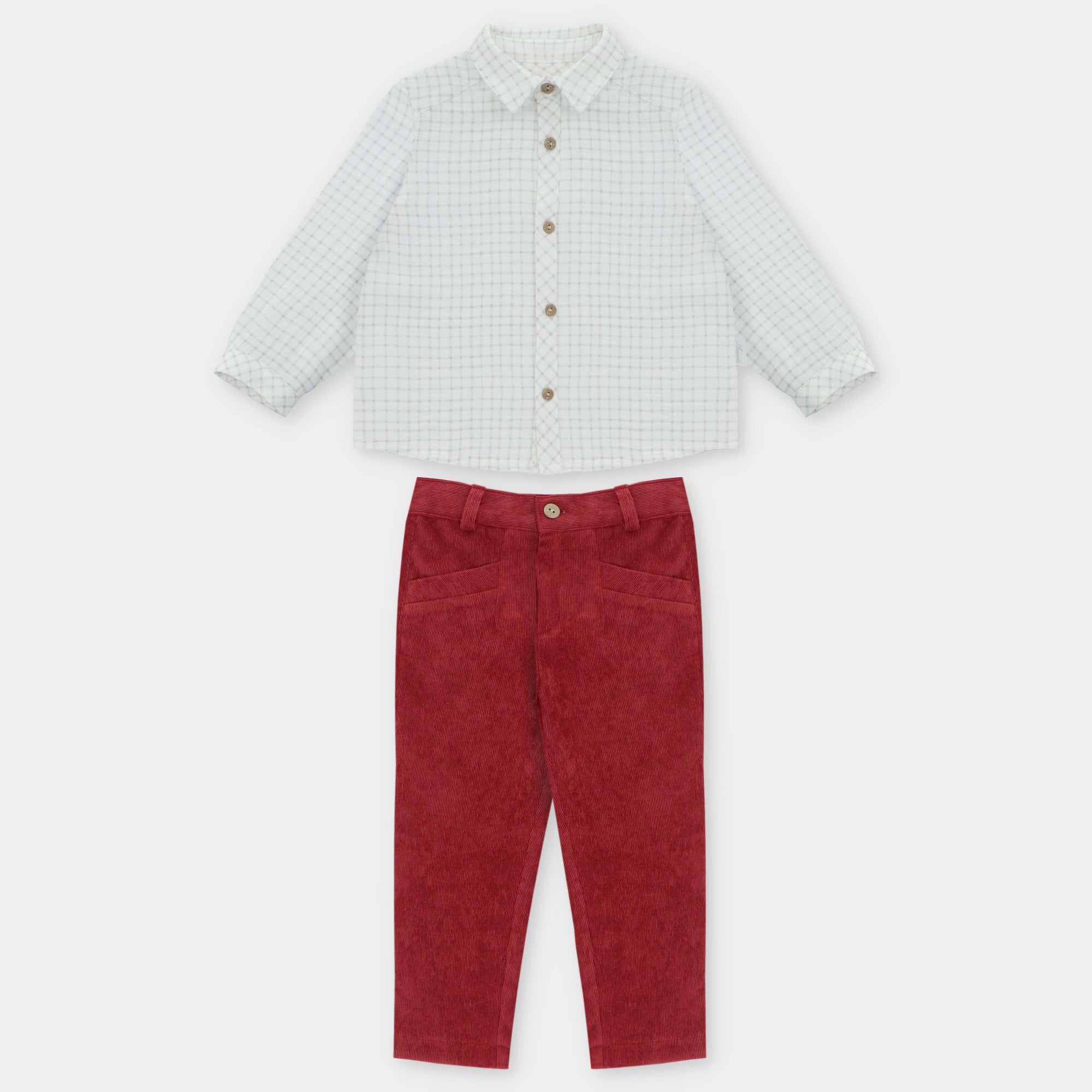Martin Aranda : Boys Shirt & Pant Woven Cambridge