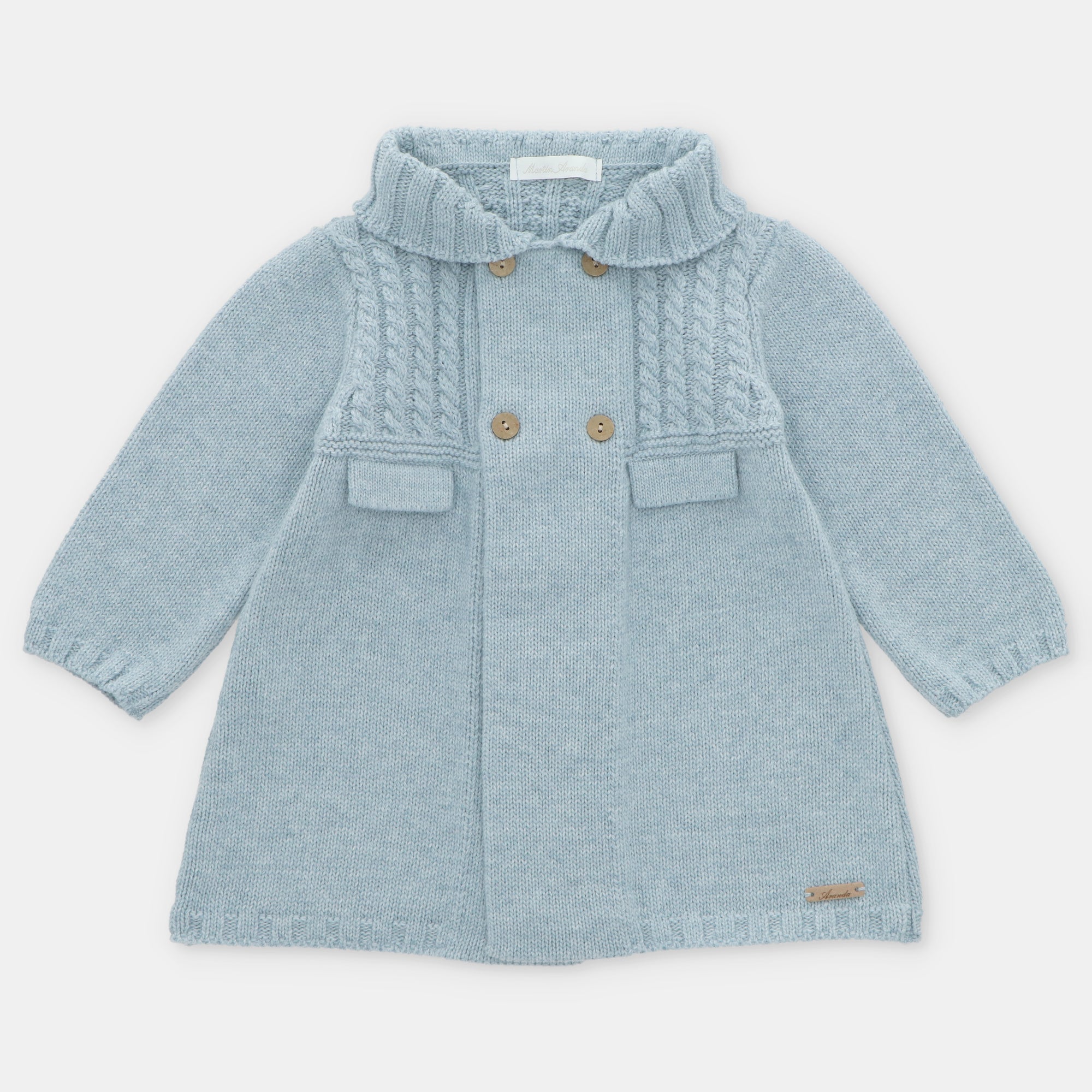 Martin Aranda : Girls Draylon Sweater Knit Coat