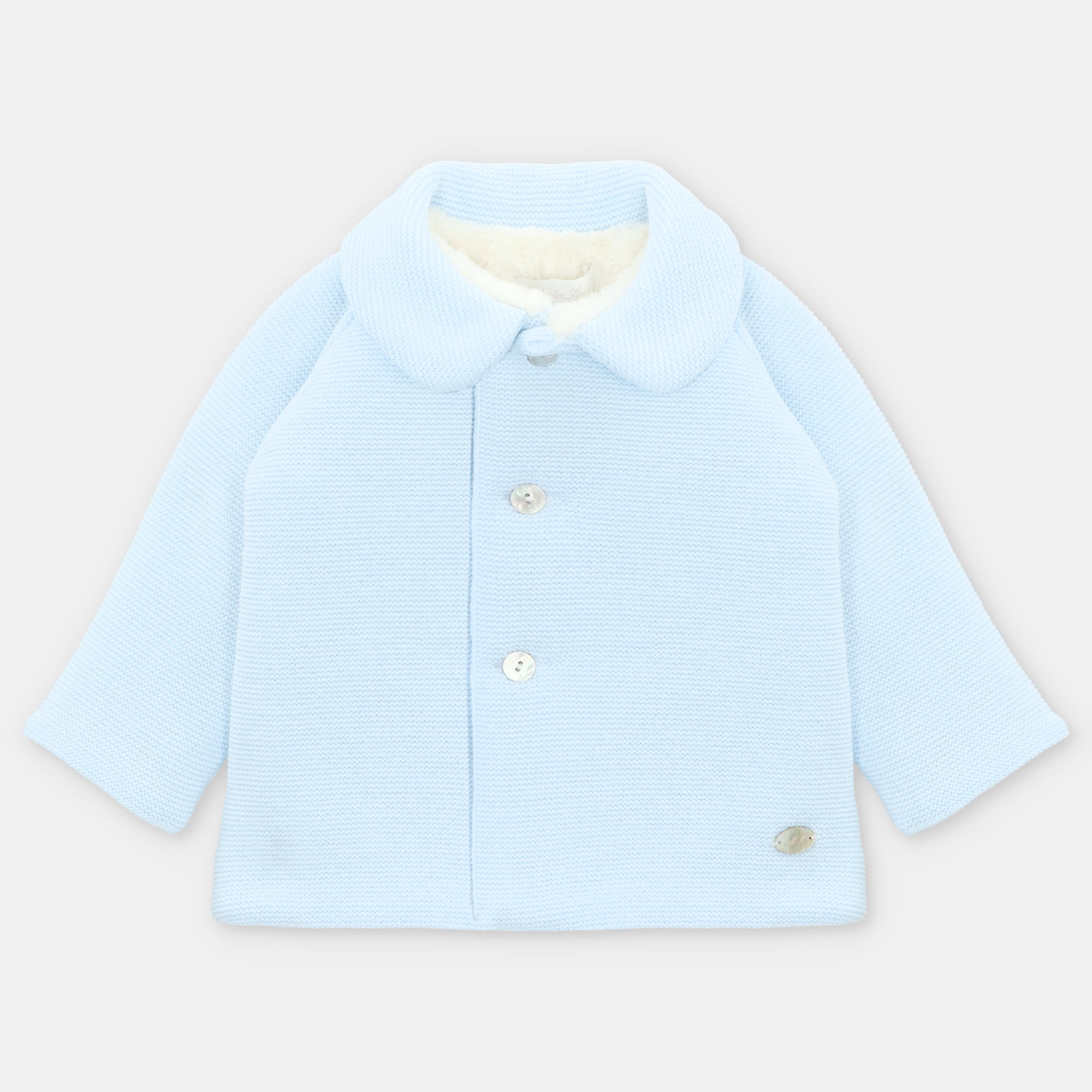 Martin Aranda : Draylon Sweater Knit Coat Plush Linning