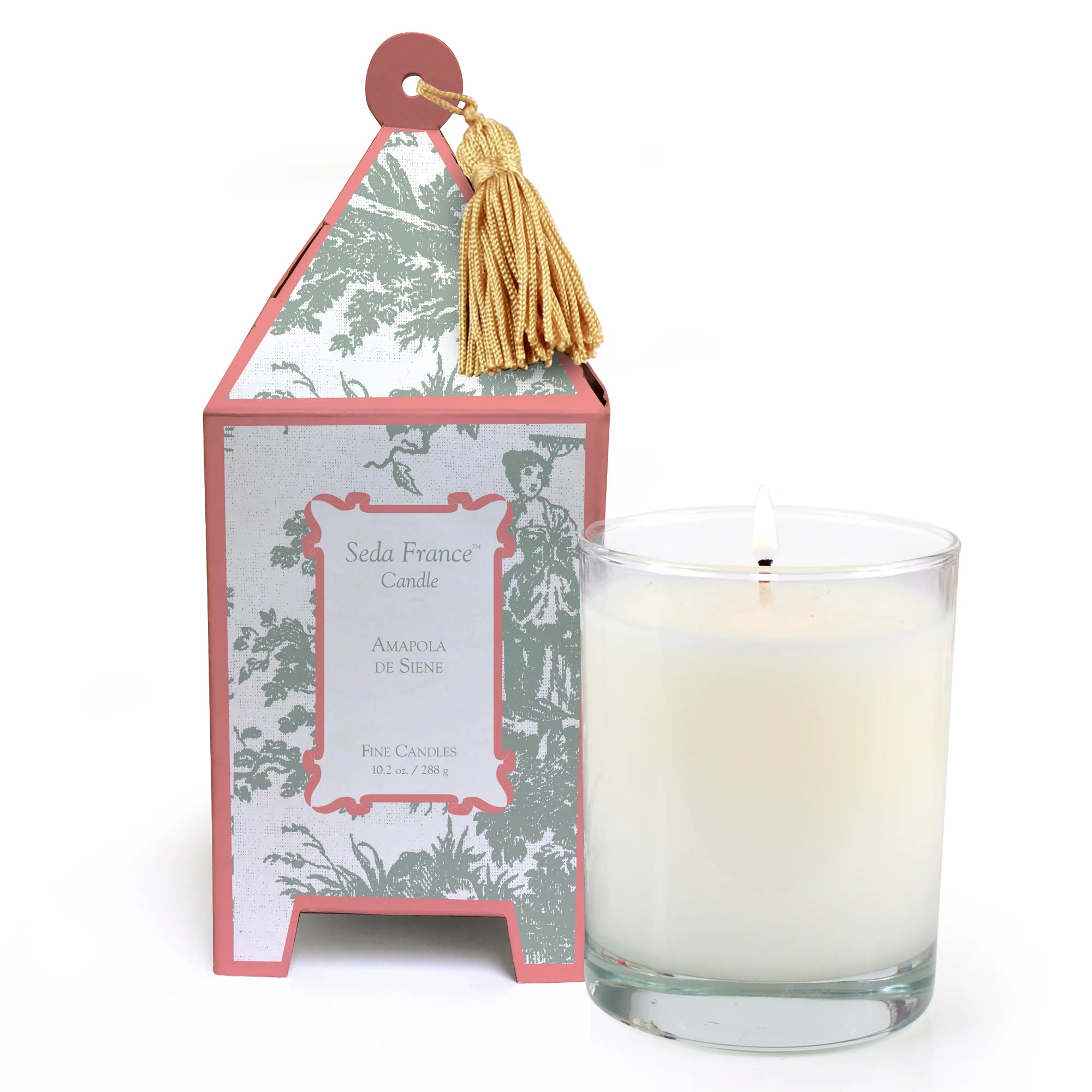 SEDA FRANCE: AMAPOLA DE SEINE CLASSIC TOILE PAGODA BOX CANDLE