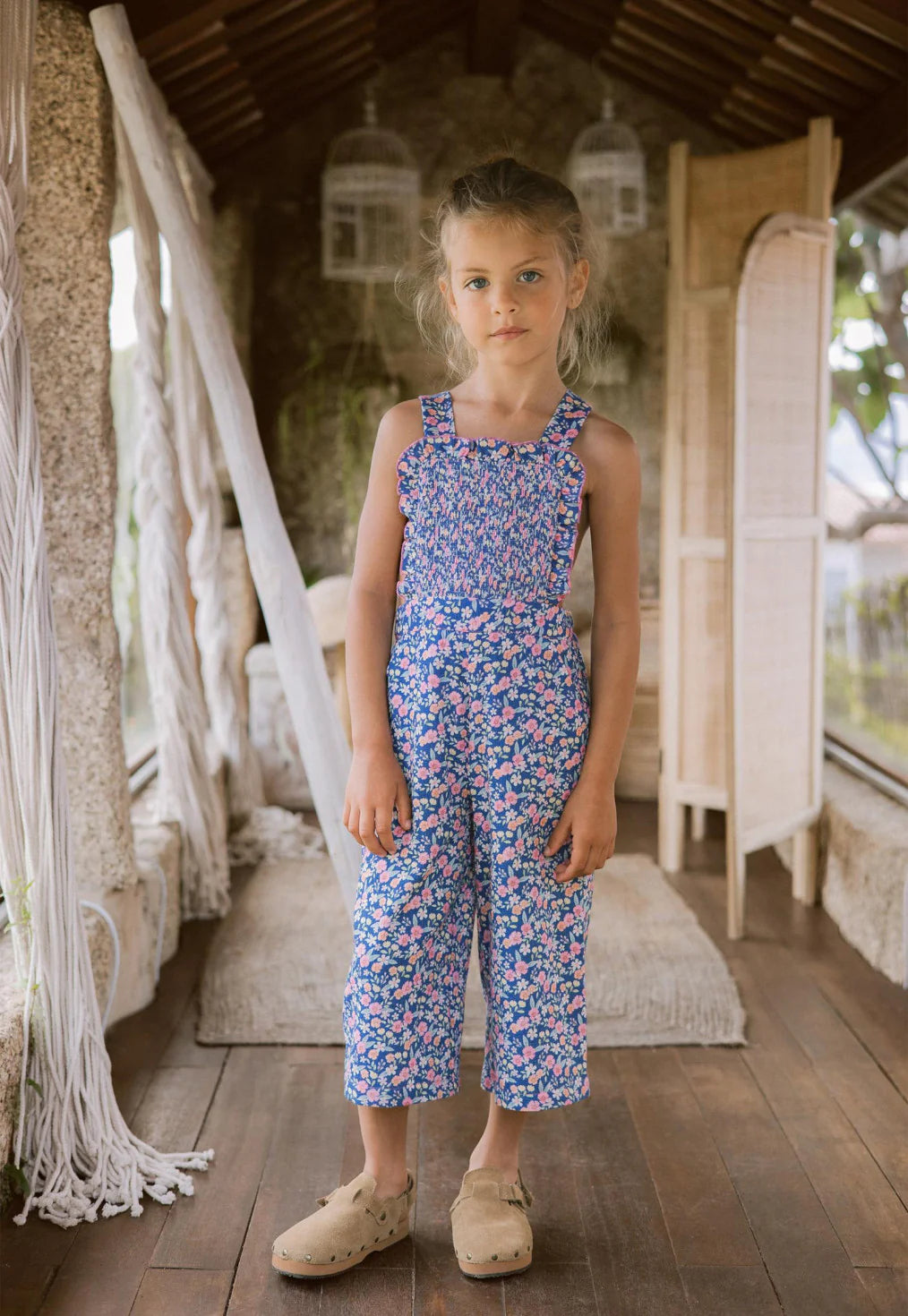 PAZ Rodriguez: Floral Blue Pant Romper