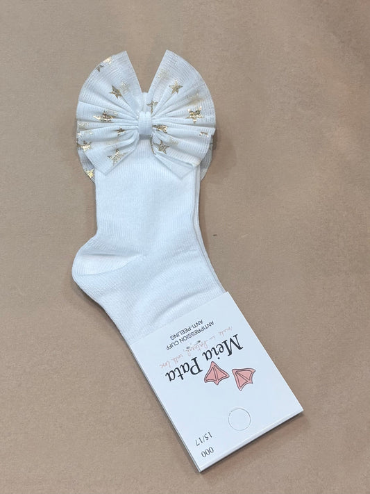 Meia Pata : Kneesocks Tulle w/stars bow