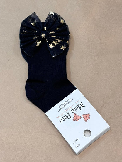 Meia Pata : Kneesocks Tulle w/stars bow