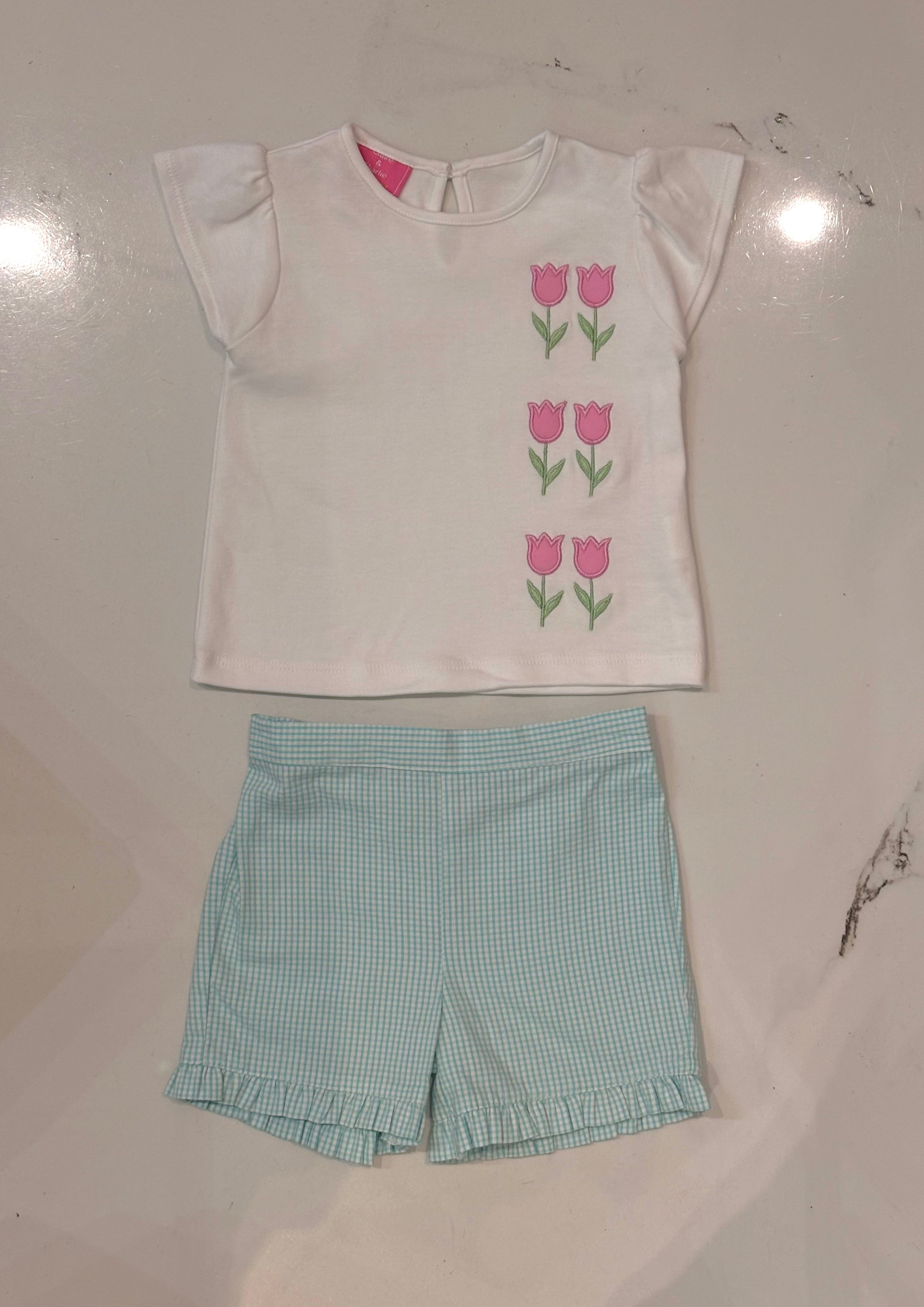 CLAIRE & CHARLIE : Tulip Short Set
