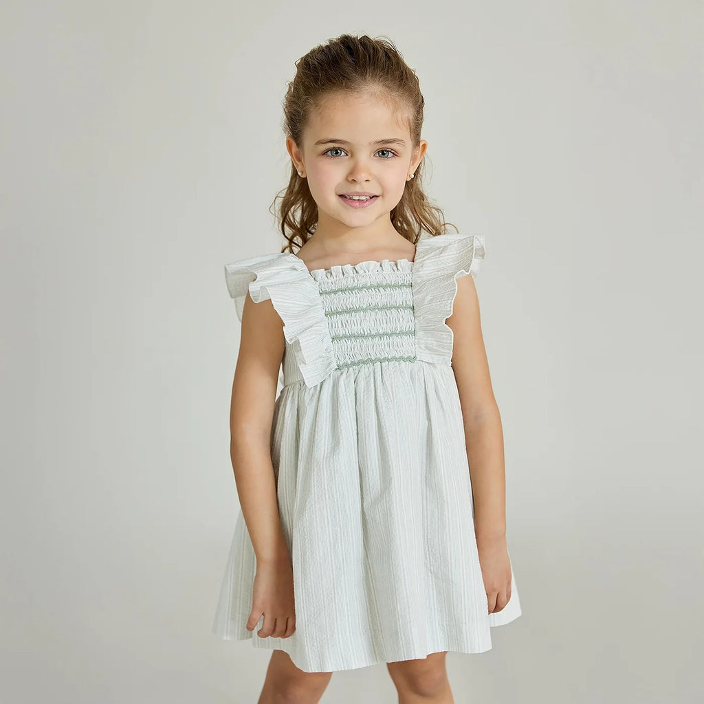 MARTIN ARANDA : WOVEN FABRIC LIGHT BLUE DRESS