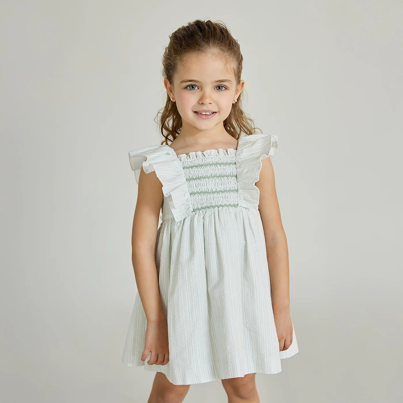 MARTIN ARANDA : WOVEN FABRIC LIGHT BLUE DRESS
