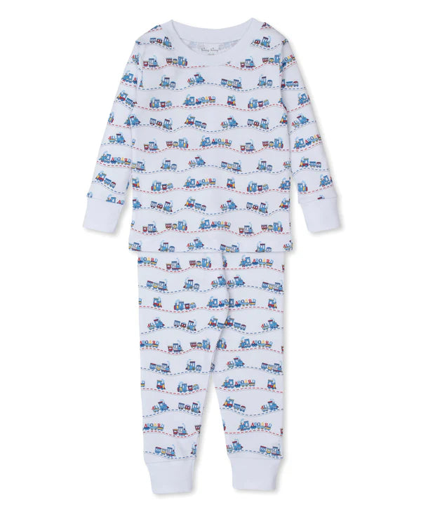 KISSY KISSY : TRAIN PAJAMA SET SNUG PRINT