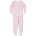 KISSY KISSY: Pink & White Team Stripe Pajama Set