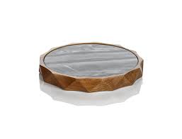 ZODAK: SAN RAMON WOOD & GRAY MARBLE BOARD-12", MIN. 2