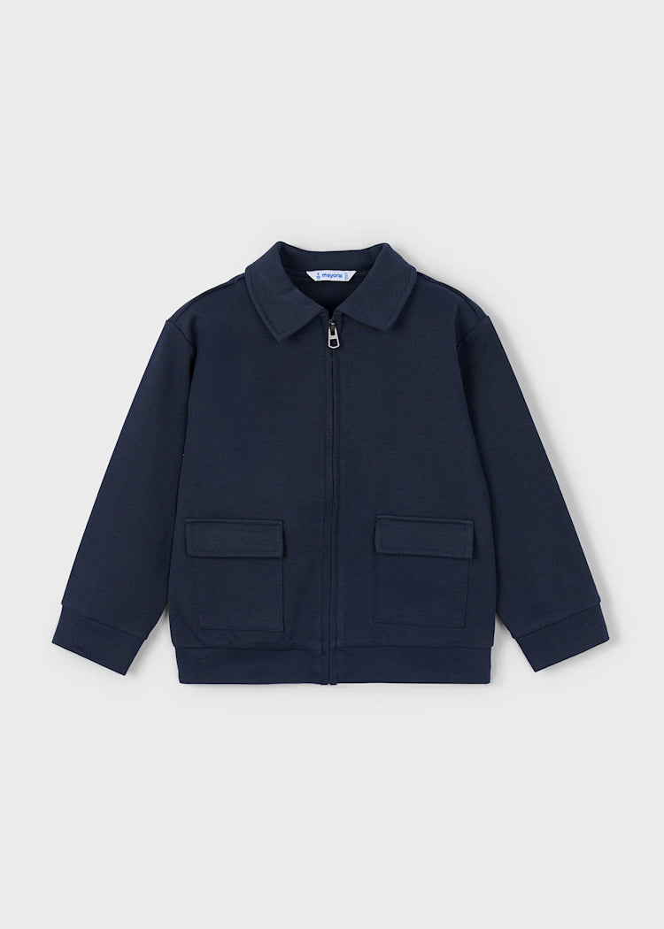 MAYORAL: Children's piqué zip-up sweatshirt