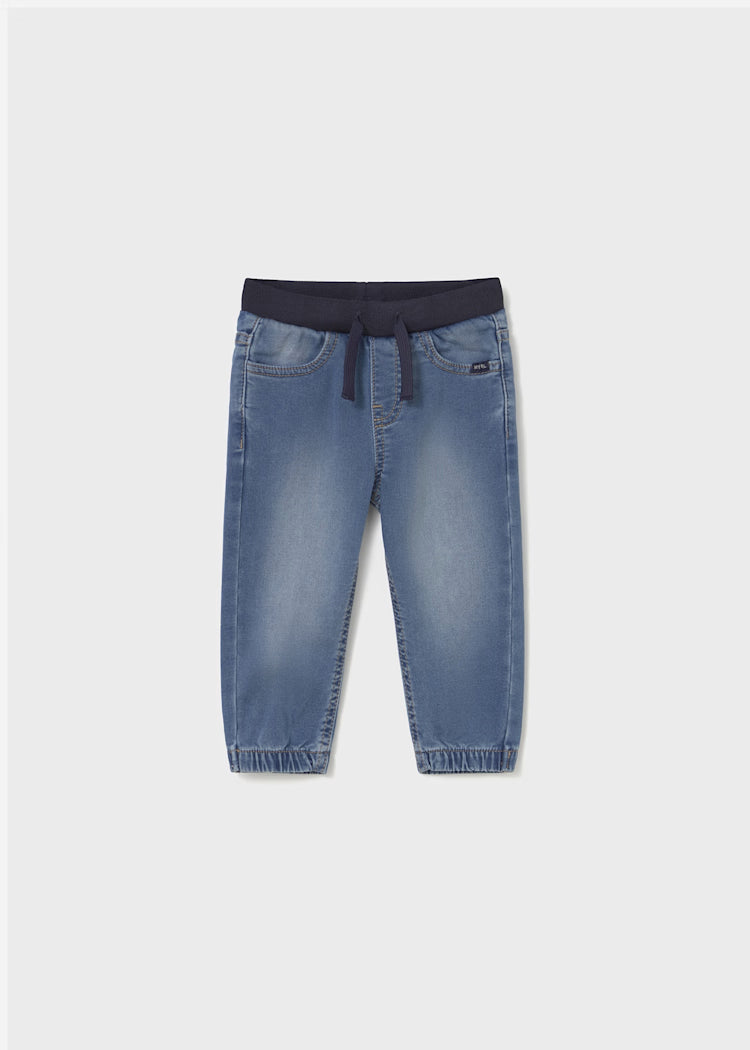 MAYORAL: BABY JACQUARD SWEATER AND BABY JOGGER JEANS