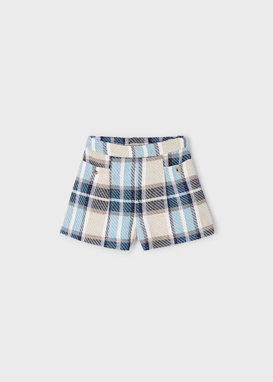 MAYORAL: SWEATER AND PLAID SHORTS SET