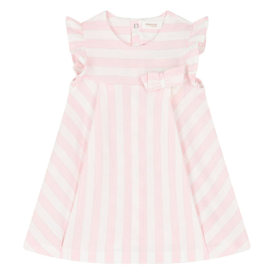 MAYORAL: Striped Pink Flow Dress