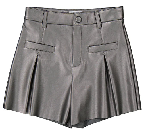 MAYORAL: GIRLS COPPER FAUX LEATHER SHORTS