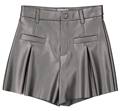 MAYORAL: GIRLS COPPER FAUX LEATHER SHORTS