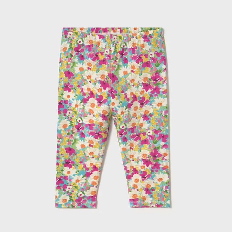 MAYORAL: GIRLS FLORAL LEGGINGS