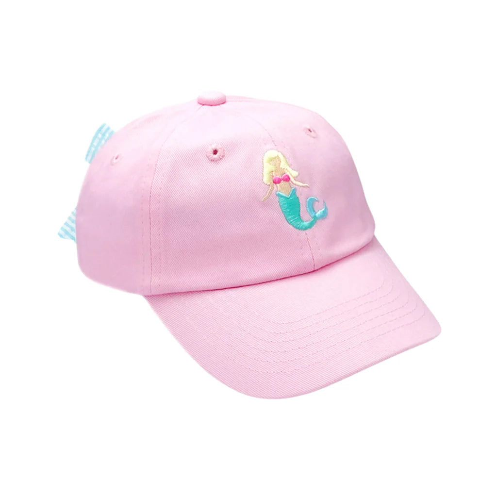 BITS & BOWS : PINK MERMAID BOW BASEBALL HAT
