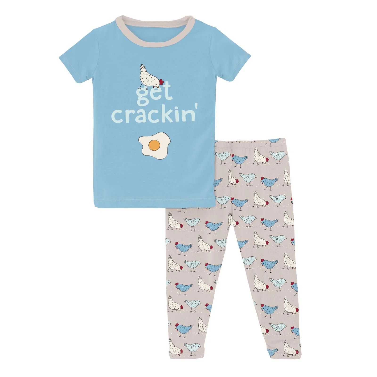 KICKEE : SHORT SLEEVE GRAPHIC TEE PAJAMA SET