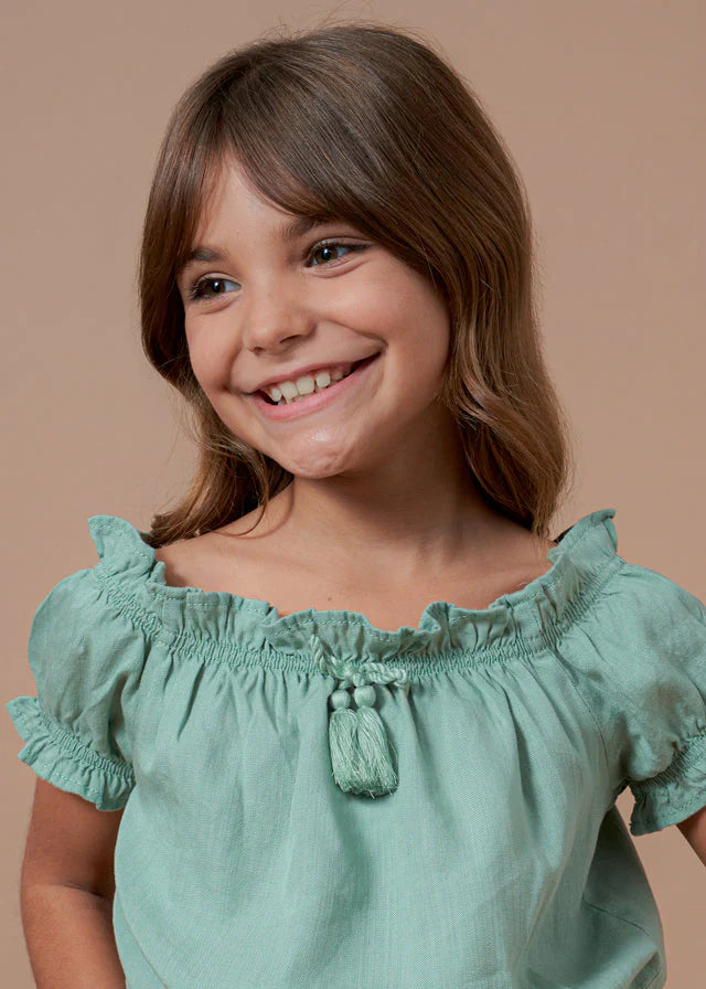 Mayoral: Green Blouse