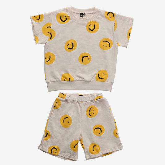 Smiley Face Short Set