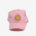PETITE HAILEY: Pink Smile Patched Baseball hat