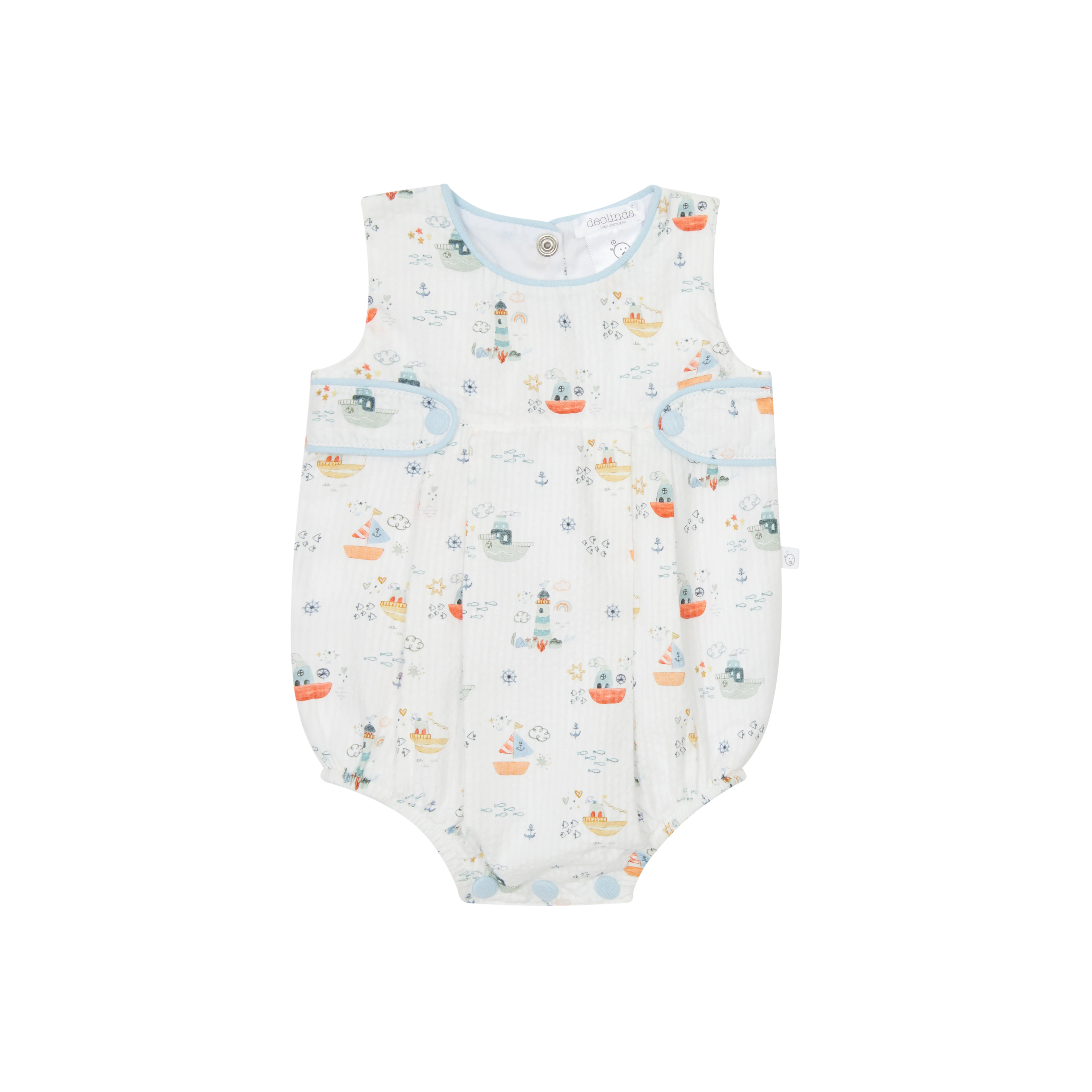 White Bear Print Romper
