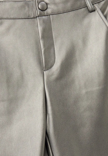 MAYORAL: GIRLS BRONZE FAUX LEATHER SHEEK PANTS