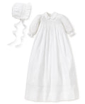 KISSY KISSY: SILENE Embroidered S/S Baptismal Gown with Bonnet Set
