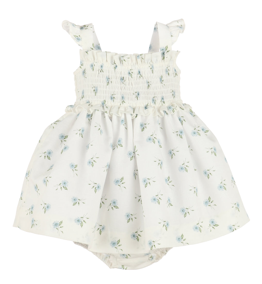 SOPHIE & LUCAS : WATERCOLOR FLORA SMOCK SUNDRESS ORANGE