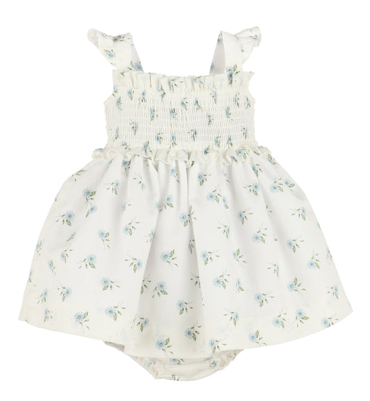 SOPHIE & LUCAS : WATERCOLOR FLORA SMOCK SUNDRESS ORANGE