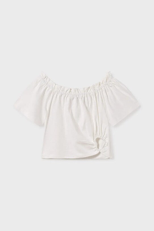 MAYORAL: GIRLS WHITE HEART TOP