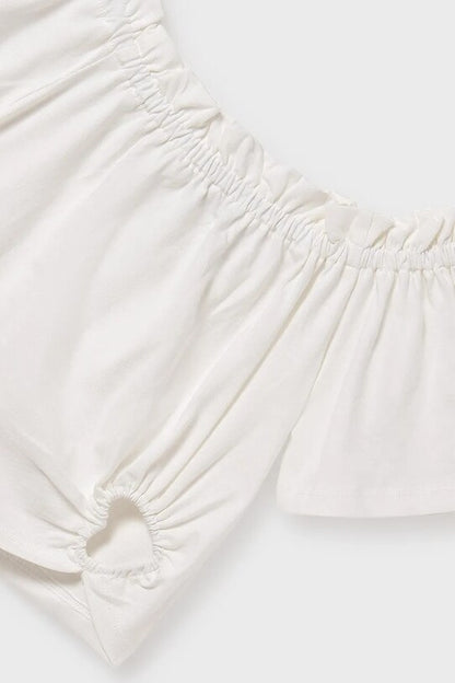 MAYORAL: GIRLS WHITE HEART TOP
