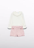 ABEL & LULA: PINK HOUNDSTOOTH SET