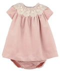 Luli & Me : Deluxe Velvet Float Dress - Rose
