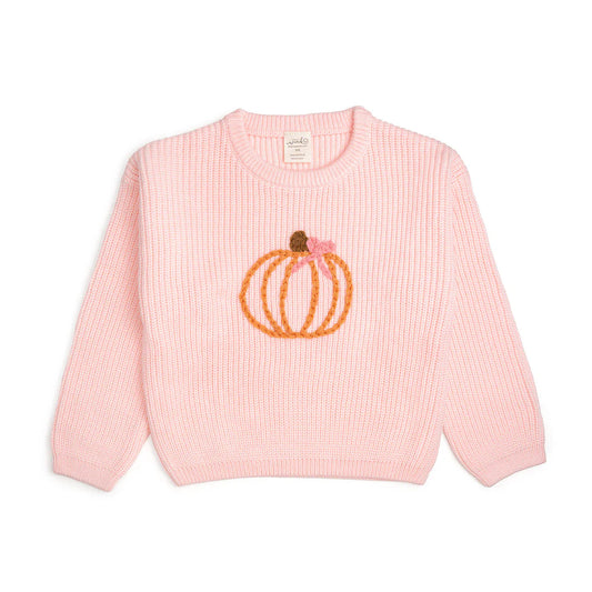SWEET WINK: COQUETTE PUMPKIN KNIT SWEATER
