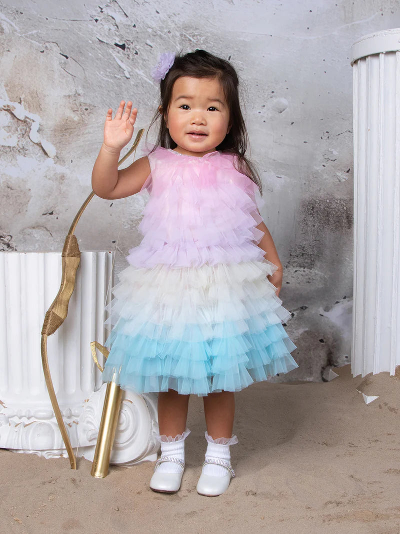 TUTU DU MONDE: BEBE RAINBOW REVERIE TULLE DRESS