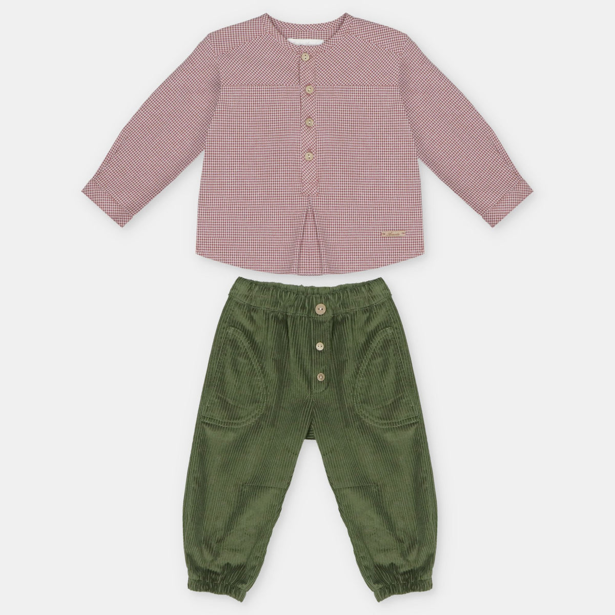 Martin Aranda : Set Shirt & Pants in Woven Fabric - Abre.
