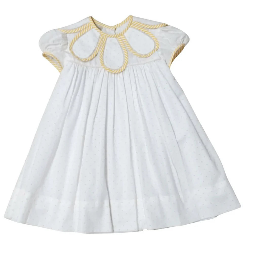 Marco & Lizzy PETAL COLLARED GIRL'S DRESS DAISIES COLLECTION